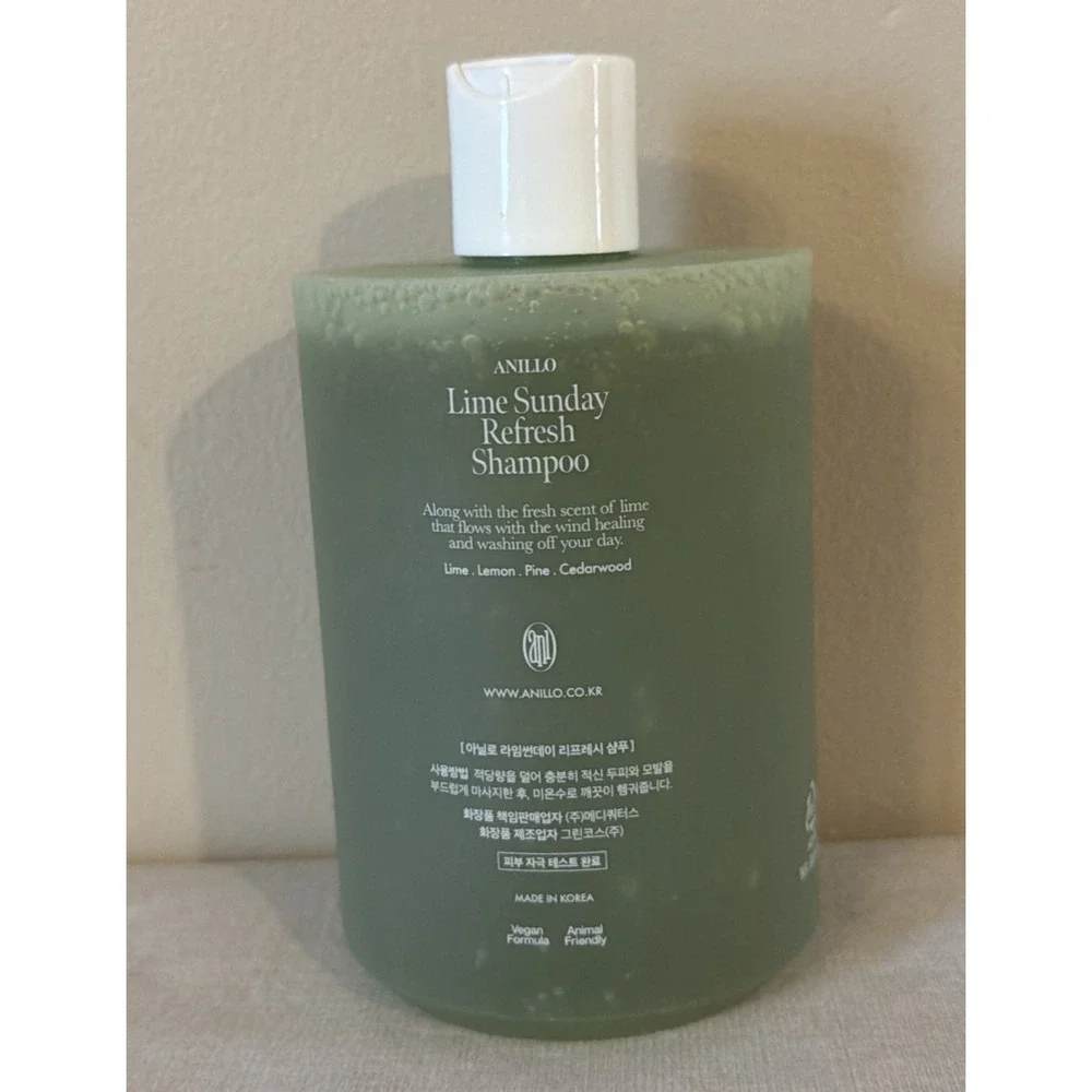 ANILLO Lime Sunday Refresh Shampoo 15.22 fl oz - Vegan Formula Cruelty Free- New